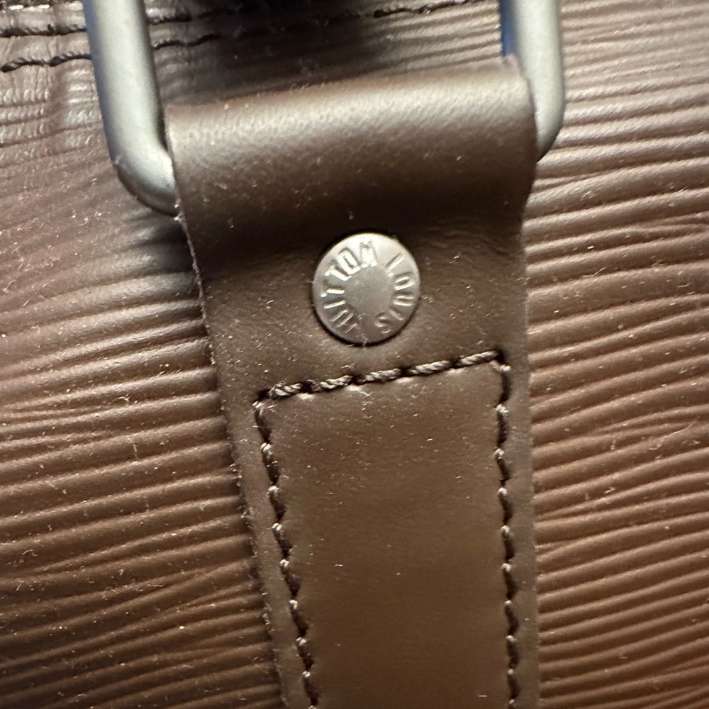 LOUIS VUITTON Keepall 45 Travel Hand Bag Epi Leather Moka 💎 AUTHENTIC 💯 - Picture 13 of 16